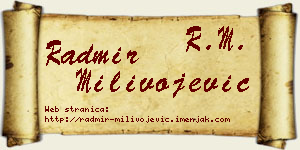 Radmir Milivojević vizit kartica